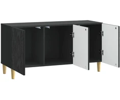 TV staliukas Televizoriaus spintelė 99 x 34,5 x 50 cm Juoda Apdirbta mediena