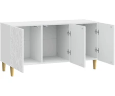 TV staliukas Televizoriaus spintelė 99 x 34,5 x 50 cm Itin blizgi balta