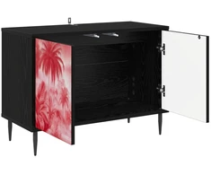 TV staliukas Televizoriaus spintelė AACHEN 69 x 33 x 50,5 cm Juodojo ąžuolo