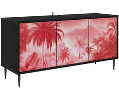 TV staliukas Televizoriaus spintelė AACHEN 102 x 33 x 51 cm Juodojo ąžuolo