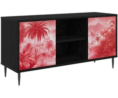 TV staliukas Televizoriaus spintelė AACHEN 102 x 33 x 51 cm Juodojo ąžuolo