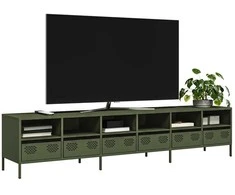 TV staliukas Televizoriaus spintelė, alyvuogių, 202x39x43,5cm, plienas
