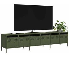 TV staliukas Televizoriaus spintelė, alyvuogių, 202x39x43,5cm, plienas