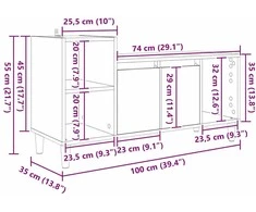 TV staliukas Televizoriaus spintelė 100 x 35 x 55 cm Amatininkų ąžuolas