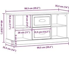 TV staliukas Televizoriaus spintelė 99,5 x 35,5 x 48 cm Amatininkų ąžuolas