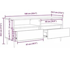 TV staliukas Televizoriaus spintelė 100 x 34,5 x 44,5 cm Amatininkų ąžuolas