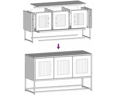 TV staliukas televizoriaus spintelė antracitas šaltai valcuotas plienas