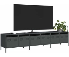 TV staliukas Televizoriaus spintelė, antracito, 202x39x43,5cm, plienas