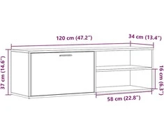 TV staliukas televizoriaus spintelė Artisan ąžuolas 120x34x37 cm