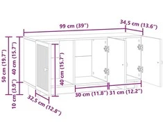 TV staliukas Televizoriaus spintelė 99 x 34,5 x 50 cm Artisano ąžuolo