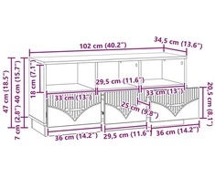 TV staliukas Televizoriaus spintelė 102 x 34,5 x 47 cm Artisano ąžuolo
