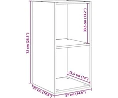 TV staliukas TV spintelių komplektas 37 x 37 x 72 cm Amatininkų ąžuolas