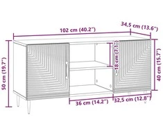 TV staliukas Televizoriaus spintelė 102 x 34,5 x 50 cm Artisano ąžuolo