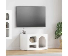 TV staliukas Televizoriaus spintelė Aukštai blizganti balta 60 x 35 x 40 cm