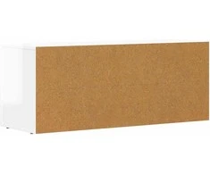 TV staliukas Televizoriaus spintelė Aukštai blizganti balta 100 x 35 x 40 cm