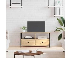TV staliukas Televizoriaus spintelė, ąžuolo, 90x33x45cm, mediena ir geležis