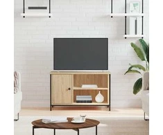 TV staliukas Televizoriaus spintelė, ąžuolo, 80x40x50cm, apdirbta mediena