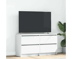 TV staliukas Televizoriaus spintelė, balta, 100x35x54 cm, apdirbta mediena