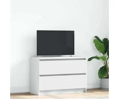 TV staliukas Televizoriaus spintelė, balta, 80x35x54 cm, apdirbta mediena