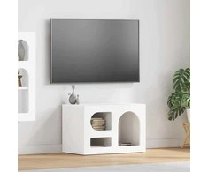 TV staliukas Televizoriaus spintelė Balta 60 x 35 x 40 cm Apdirbta mediena