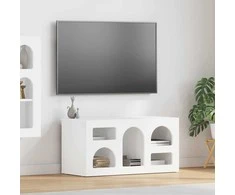TV staliukas Televizoriaus spintelė Balta 80 x 35 x 40 cm Apdirbta mediena