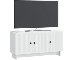 TV staliukas Televizoriaus spintelė Balta 99 x 34,5 x 50 cm Apdirbta mediena