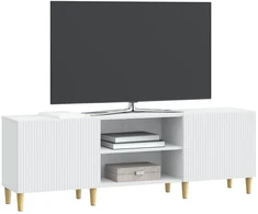 TV staliukas Televizoriaus spintelė Balta 150 x 31 x 50 cm Apdirbta mediena
