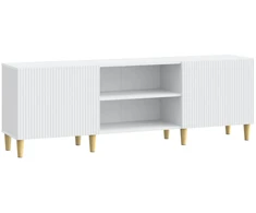 TV staliukas Televizoriaus spintelė Balta 150 x 31 x 50 cm Apdirbta mediena
