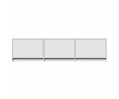 TV staliukas Televizoriaus spintelė Balta 165 x 34 x 40 cm Apdirbta mediena