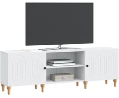 TV staliukas Televizoriaus spintelė Balta 150 x 31 x 50 cm Apdirbta mediena