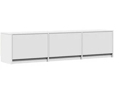 TV staliukas Televizoriaus spintelė Balta 165 x 34 x 40 cm Apdirbta mediena