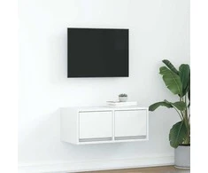 TV staliukas Televizoriaus spintelė, balta, 60x31x25,5 cm, apdirbta mediena