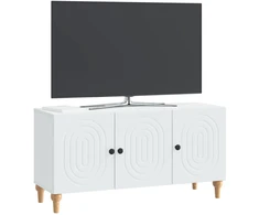 TV staliukas Televizoriaus spintelė Balta 99 x 34,5 x 50 cm Apdirbta mediena