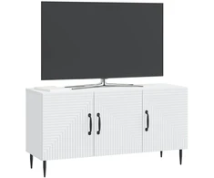 TV staliukas Televizoriaus spintelė Balta 99 x 34,5 x 50 cm Apdirbta mediena