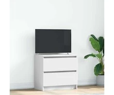 TV staliukas Televizoriaus spintelė, balta, 60x35x54 cm, apdirbta mediena