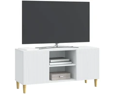 TV staliukas Televizoriaus spintelė Balta 102 x 34,5 x 50 cm