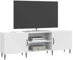 TV staliukas Televizoriaus spintelė Balta 150 x 31 x 50 cm Apdirbta mediena