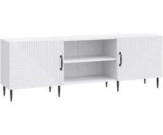 TV staliukas Televizoriaus spintelė Balta 150 x 31 x 50 cm Apdirbta mediena