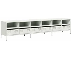 TV staliukas Televizoriaus spintelė, balta, 202x39x43,5cm, plienas