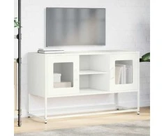TV staliukas Televizoriaus spintelė, balta, 100,5x39x60,5cm, plienas