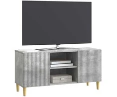 TV staliukas Televizoriaus spintelė Betono pilka 102 x 34,5 x 50 cm