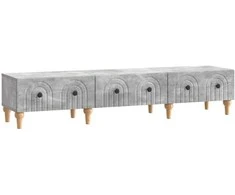 TV staliukas Televizoriaus spintelė Betono pilka 147 x 34,5 x 30 cm
