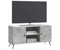 TV staliukas Televizoriaus spintelė Betono pilka 102 x 34,5 x 50 cm