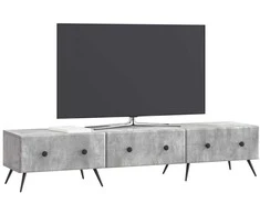 TV staliukas Televizoriaus spintelė Betono pilka 147 x 34,5 x 30 cm