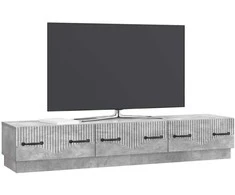 TV staliukas Televizoriaus spintelė Betono pilka 147 x 34,5 x 27 cm