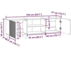 TV staliukas Televizoriaus spintelė Betono pilka 150 x 31 x 50 cm