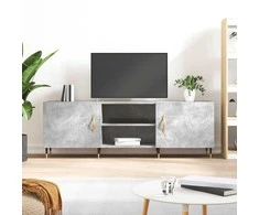 TV staliukas Televizoriaus spintelė, betono pilka, 150x30x50cm, mediena