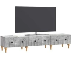 TV staliukas Televizoriaus spintelė Betono pilka 147 x 34,5 x 30 cm