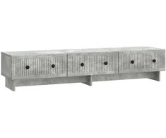 TV staliukas Televizoriaus spintelė Betono pilka 147 x 34,5 x 30 cm