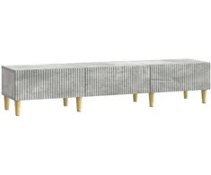 TV staliukas Televizoriaus spintelė Betono pilka 147 x 34,5 x 30 cm